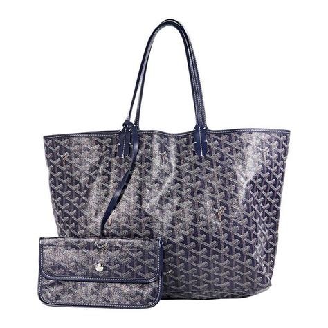 goyard st louis tote navy blue|goyard st louis pm size.